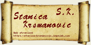 Stanica Krsmanović vizit kartica